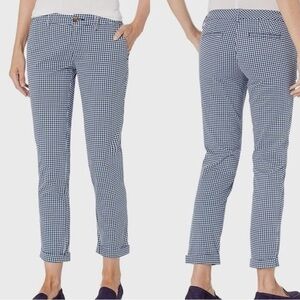 NWOT Tommy Hilfiger Hampton Chino pants. Navy and white gingham. Size 4.